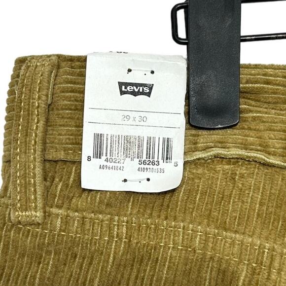 Levi's Low Pro Corduroy Straight Leg Pants NWT Men's Sz 29x30 Green Brown - Picture 5 of 9